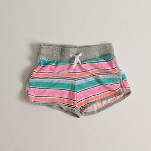 Cat & Jack drawstring shorts girls 4t VGUC pastel stripe